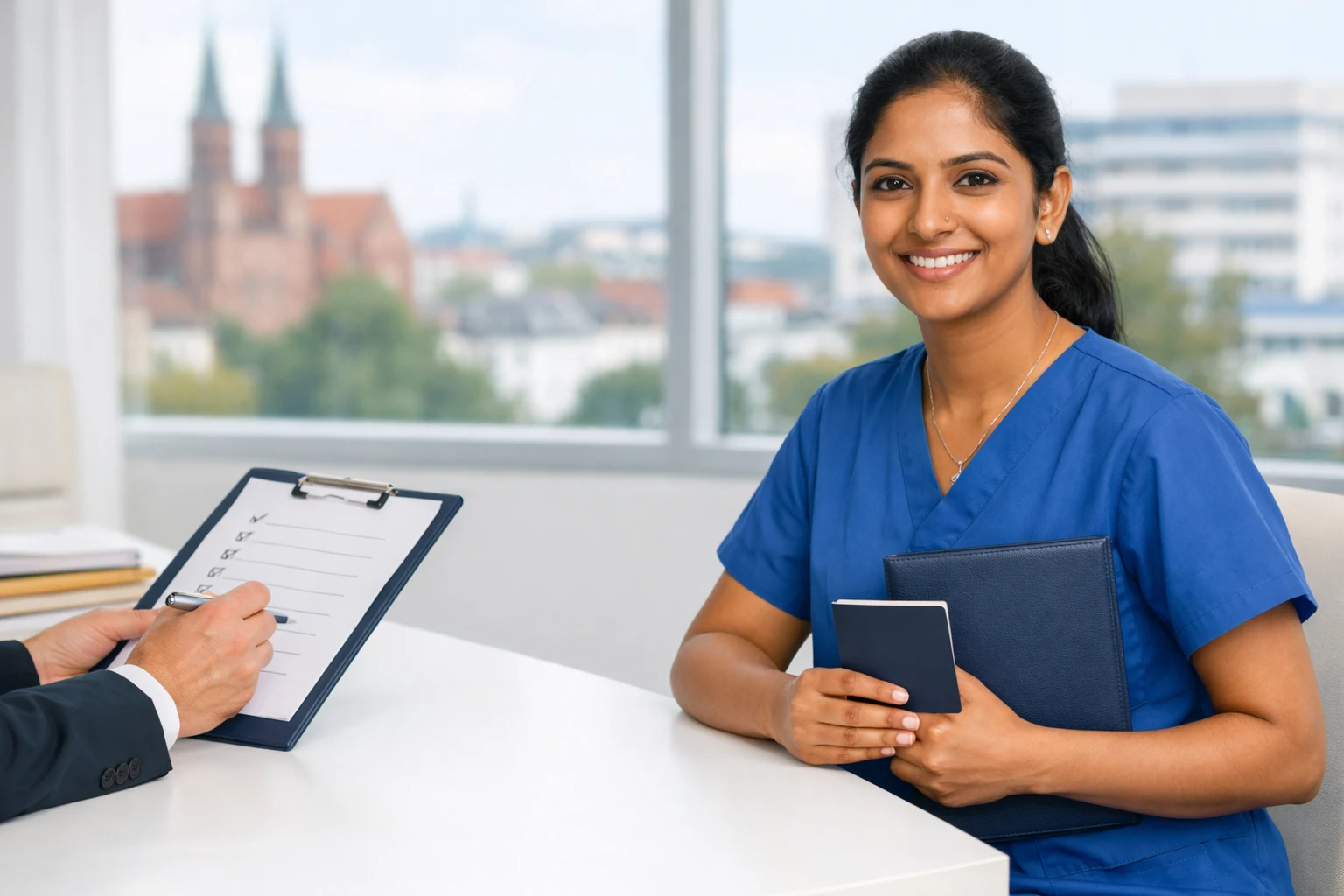 Visa and documentation support for an Indian healthcare professional